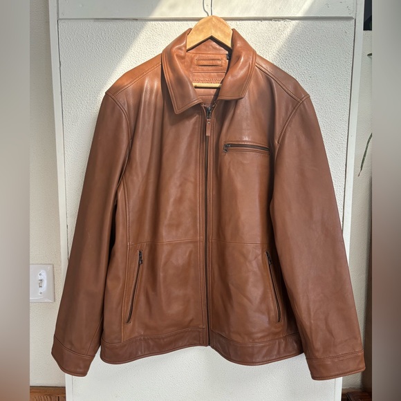 Lovely vintage inspired oversized 100 genuine lambskin leather bomber jacket XL - Picture 1 of 12
